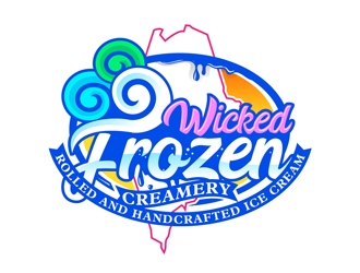 Wicked Frozen Creamery logo design by DreamLogoDesign