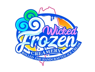 Wicked Frozen Creamery logo design by DreamLogoDesign