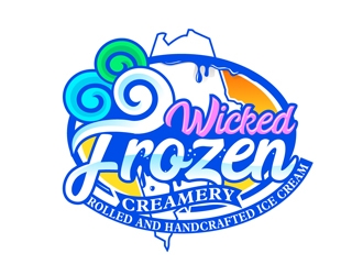 Wicked Frozen Creamery logo design by DreamLogoDesign