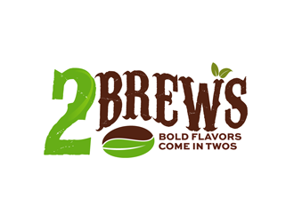 2Brews logo design by enzidesign