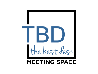 TBD (the best desk) Meeting Space logo design by rykos