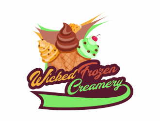 Wicked Frozen Creamery logo design by ROSHTEIN