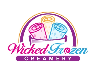 Wicked Frozen Creamery logo design by jaize