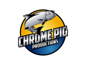 Chrome Pig Productions logo design by Kruger