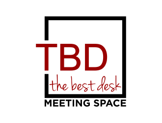 TBD (the best desk) Meeting Space logo design by rykos
