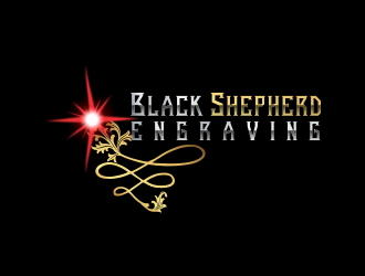 Black Shepherd Engraving logo design by ROSHTEIN