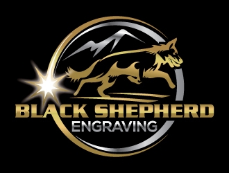 Black Shepherd Engraving logo design by invento