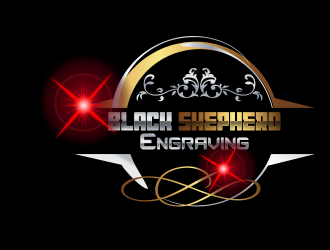 Black Shepherd Engraving logo design by ROSHTEIN
