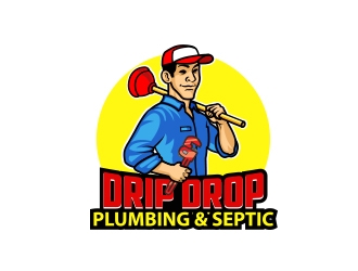 Drip Drop Plumbing & Septic logo design by ganesart