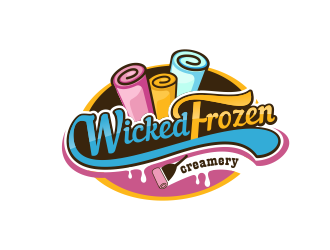 Wicked Frozen Creamery logo design by mikael