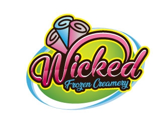 Wicked Frozen Creamery logo design by REDCROW