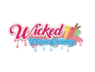 Wicked Frozen Creamery logo design by emberdezign