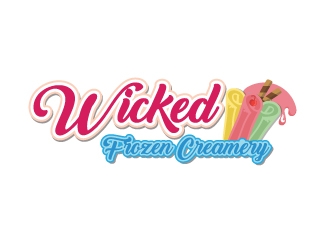 Wicked Frozen Creamery logo design by emberdezign