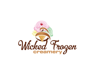 Wicked Frozen Creamery logo design by kanal