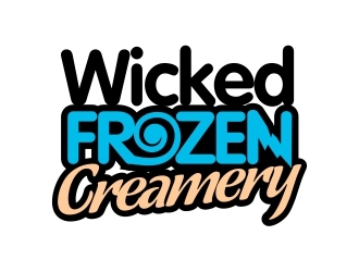 Wicked Frozen Creamery logo design by totoy07