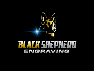 Black Shepherd Engraving logo design by PRN123