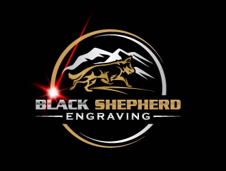 Black Shepherd Engraving logo design by daywalker