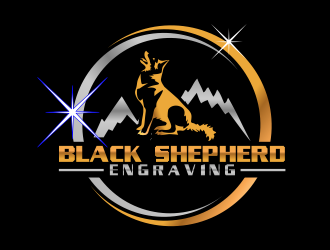 Black Shepherd Engraving logo design by akhi