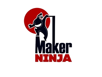 Maker Ninja logo design by zizo