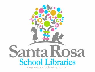 Santa Rosa School Libraries logo design by nikkiblue