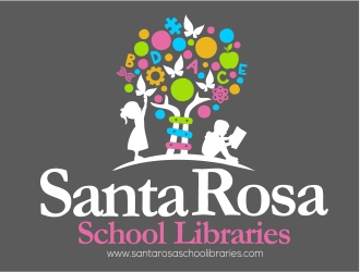Santa Rosa School Libraries logo design by nikkiblue