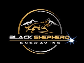 Black Shepherd Engraving logo design by Gaze