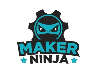 Maker Ninja logo design by Boomstudioz