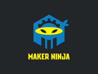 Maker Ninja logo design by Boomstudioz