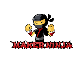 Maker Ninja logo design by Donadell