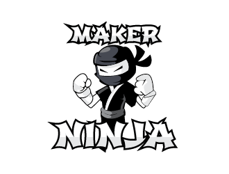 Maker Ninja logo design by Donadell