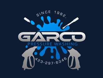 GARCO PRESSURE WASHING logo design by DreamLogoDesign