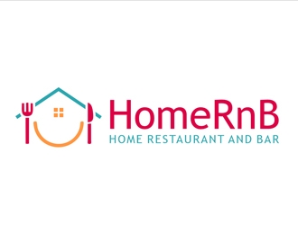 HomeRnB (Home Restaurant and Bar) logo design by Roma