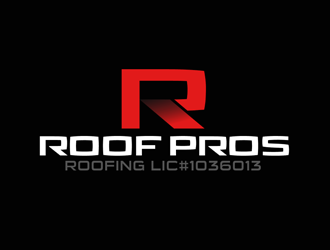 ROOF PROS ROOFING LIC#1036013 logo design by megalogos
