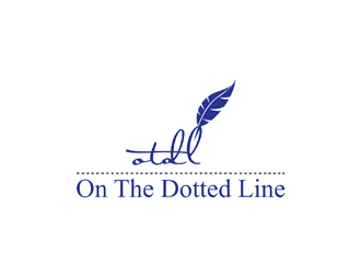 On the dotted line logo design by johana
