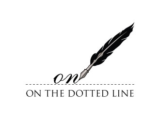 On the dotted line logo design by Gaze