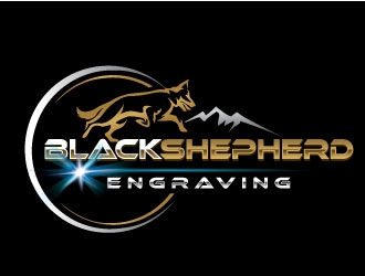 Black Shepherd Engraving logo design by REDCROW