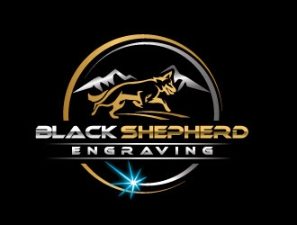 Black Shepherd Engraving logo design by Gaze