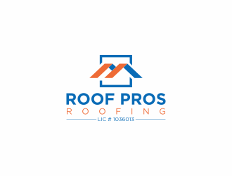 ROOF PROS ROOFING LIC#1036013 logo design by menanagan