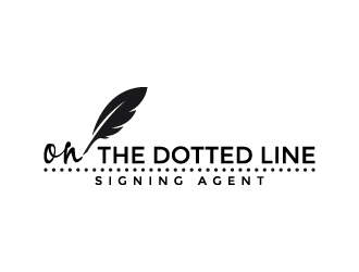 On the dotted line logo design by Kewin