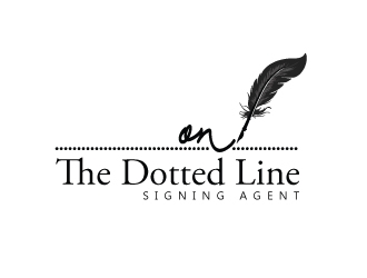 On the dotted line logo design by KapTiago