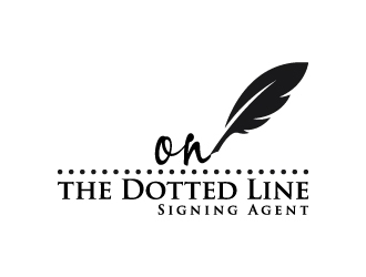 On the dotted line logo design by Kewin