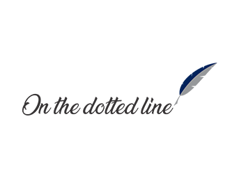 On the dotted line logo design by Aldabu