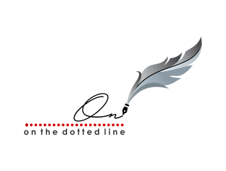 On the dotted line logo design by Girly