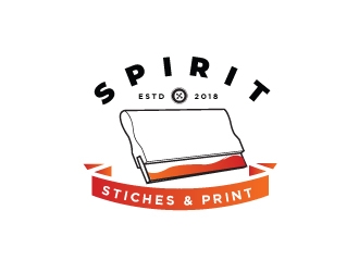 Spirit Stitches &amp; Print logo design by mob1900