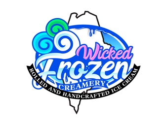 Wicked Frozen Creamery logo design by DreamLogoDesign