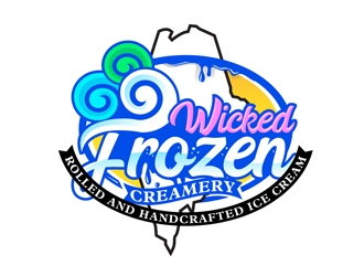Wicked Frozen Creamery logo design by DreamLogoDesign