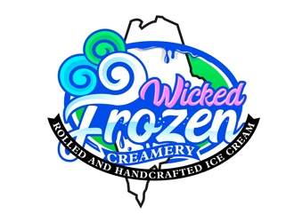 Wicked Frozen Creamery logo design by DreamLogoDesign
