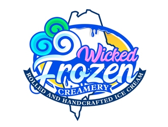 Wicked Frozen Creamery logo design by DreamLogoDesign