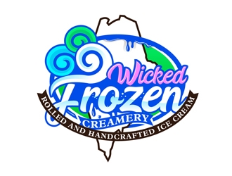Wicked Frozen Creamery logo design by DreamLogoDesign