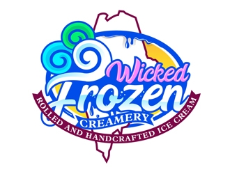 Wicked Frozen Creamery logo design by DreamLogoDesign